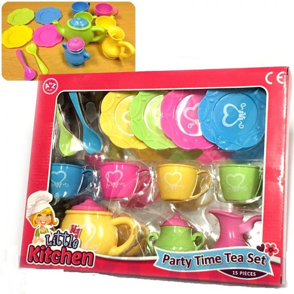 Kids 15 Piece Tea Party Set Role Play Toys HomeStoreDirect