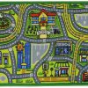 Car Play Mat Road Design Unrolled Car Play Mat Road Design Unrolled, school, bookshop, bank