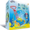 Bubble Lawn Mower in box, showing lawn mower in action