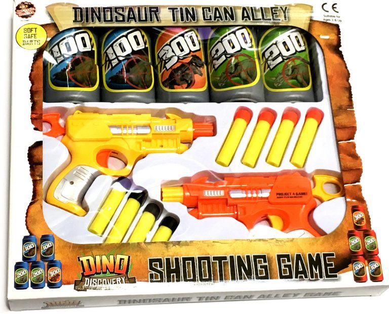 Dinosaur Tin Can Alley Shooting Game HomeStoreDirect Homewares
