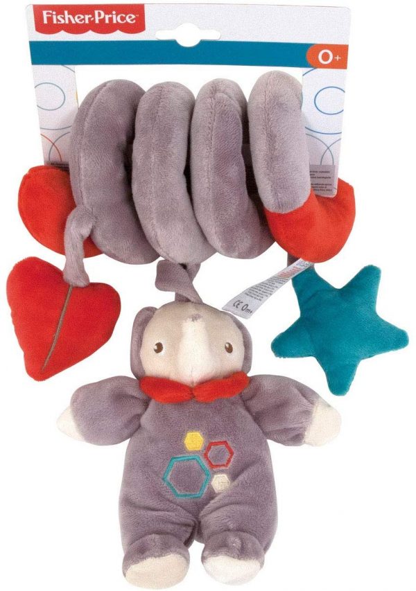 Fisher Price Newborn Baby Soft Plush Elephant Teddy Toy Spiral With Rattle 32cm Fisher Price Newborn Baby Soft Plush Elephant Teddy Toy Spiral With Rattle 32cm