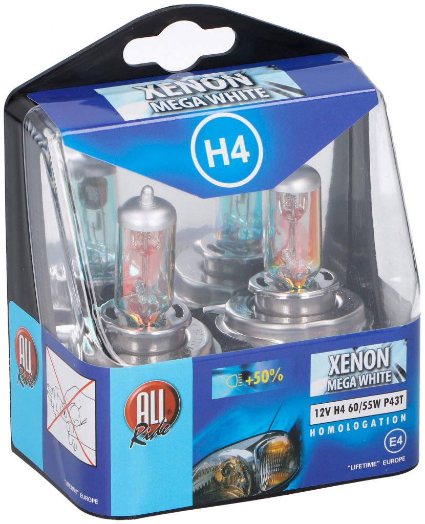 Pack of 2 H4 Xenon Bulbs Mega White - HomeStoreDirect | Homewares, Toys ...