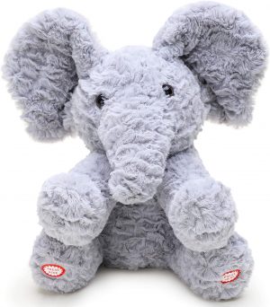 Peekaboo Elephant Dual-Function Plush: 23cm