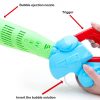 Bubble Leaf Blower Diagram ejection nozzle, trigger, batteries, insert solution