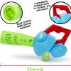 Bubble Leaf Blower 35cm wide blue red and green toy