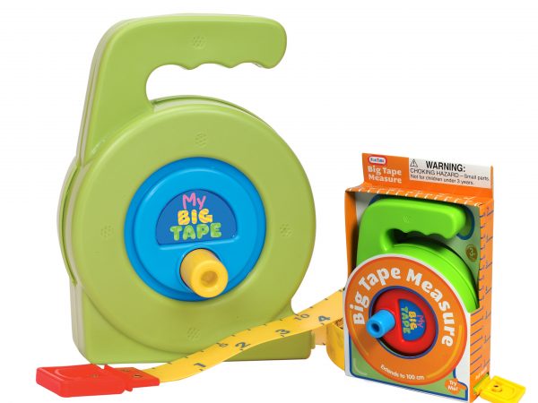 My First Big Tape Measure Toy in Box green and red, green and blue tape measures