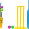 cricket set in net bag with balls