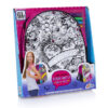 colour your own sequin switch back pack girl carrying sequin backpack with colouring pens