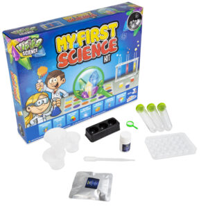 colour gift box with contents of the my first science experiements