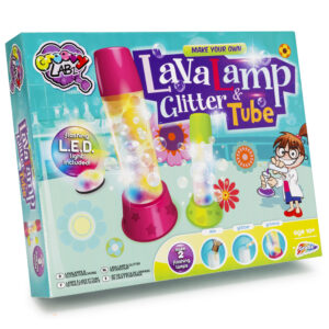 child scientist making their own lava lamp and glitter tube