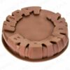 brown silicone baking mould with happy birthday