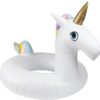 white giant unicorn swim ring for pool