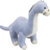 knitted toy dinosaur blue knitted dinosaur toy measuring 29cm