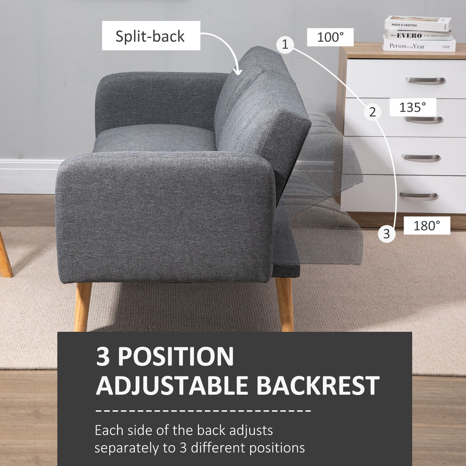 grey fabric sofa bed 4