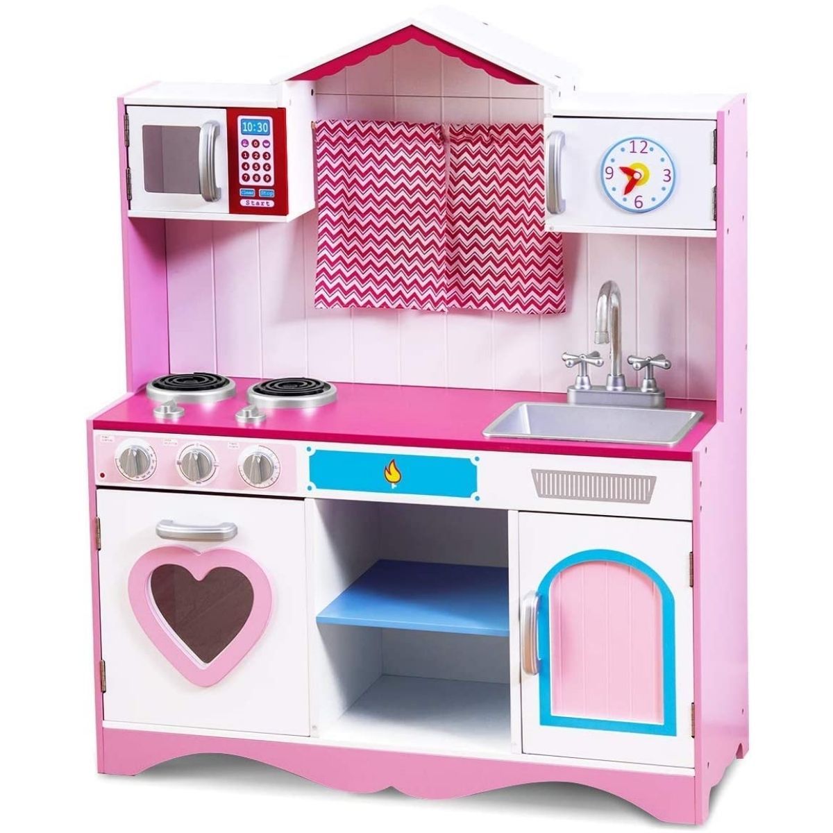 Pink Wooden Toy Kitchen 2