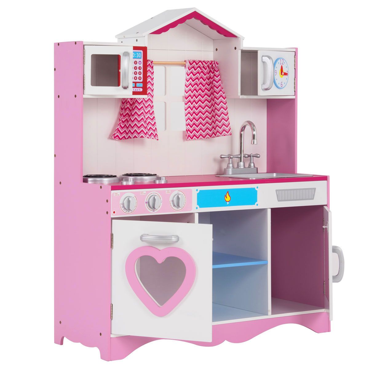 Pink Wooden Toy Kitchen 5