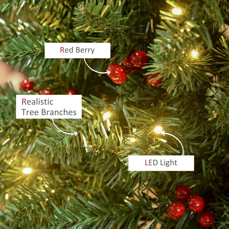 prelit green christmas tree 7