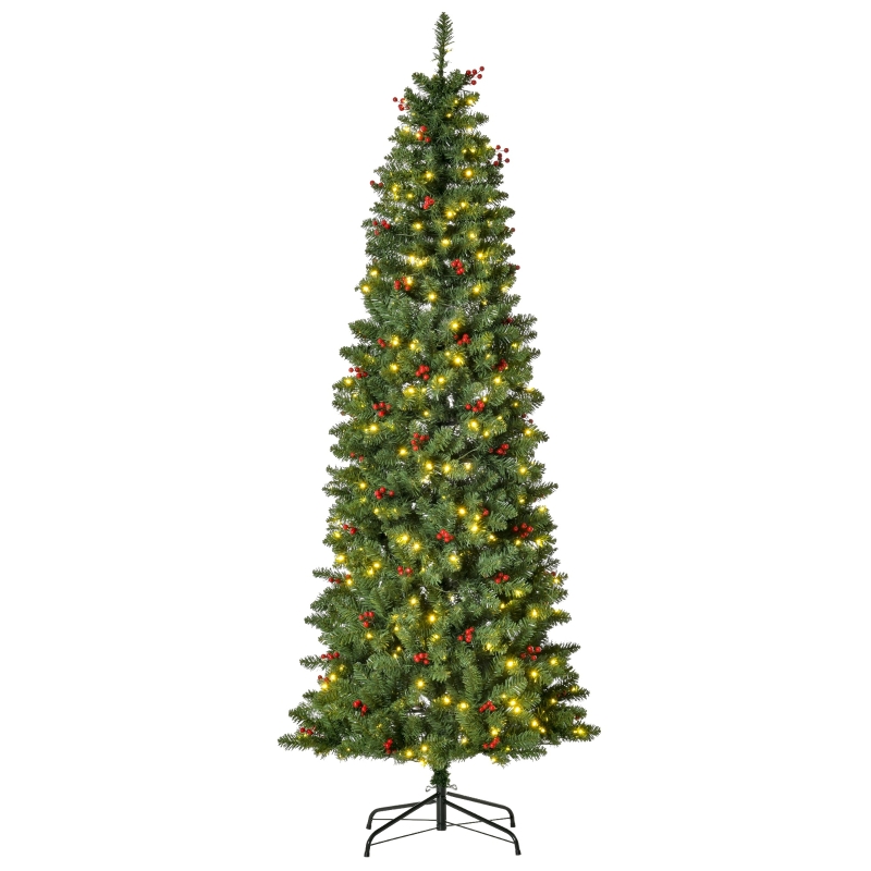 prelit green christmas tree